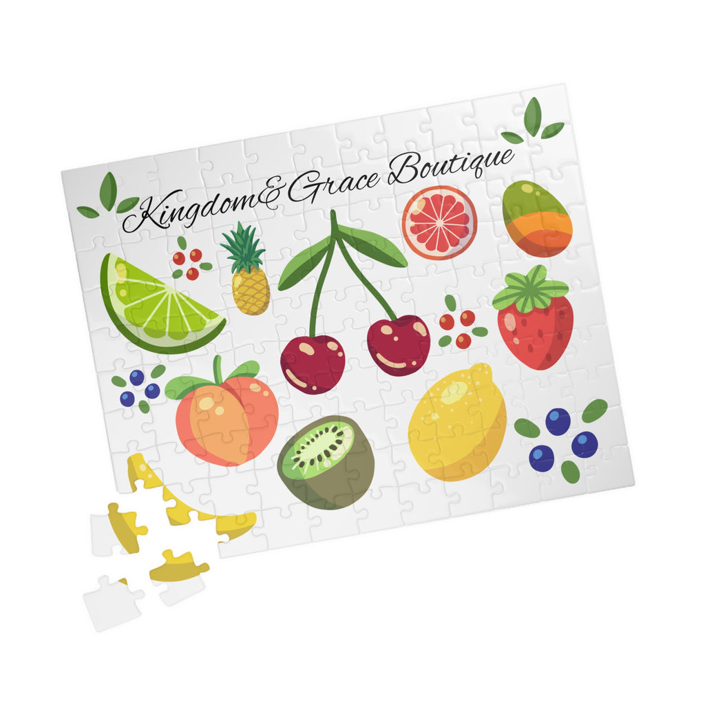 Fruit Pattern Jigsaw Puzzle — 110/252/520/1014-Piece Colorful Fruit Illustration Puzzle