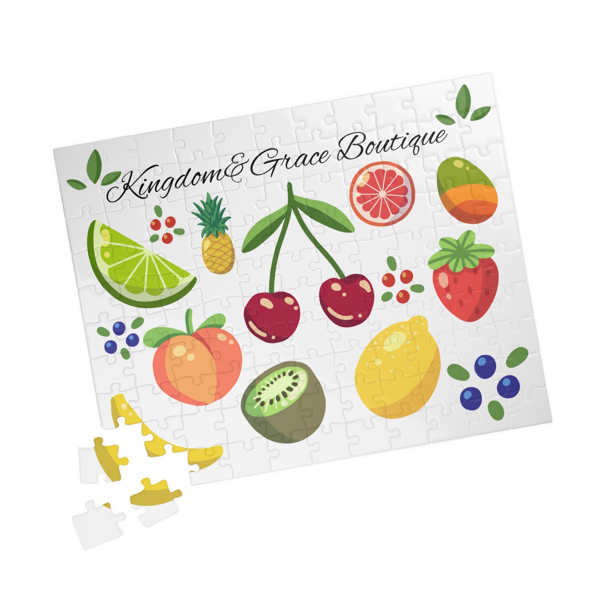 Fruit Pattern Jigsaw Puzzle — 110/252/520/1014-Piece Colorful Fruit Illustration Puzzle