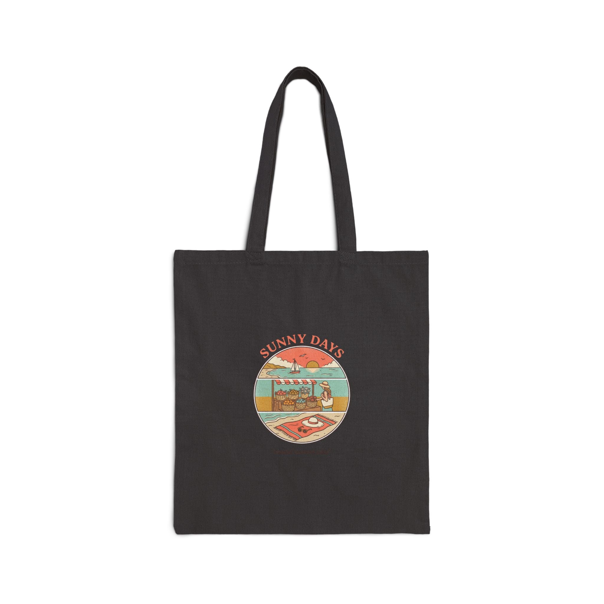 Sunny Days Beach Illustration Tote | summer aesthetic, coastal vibes