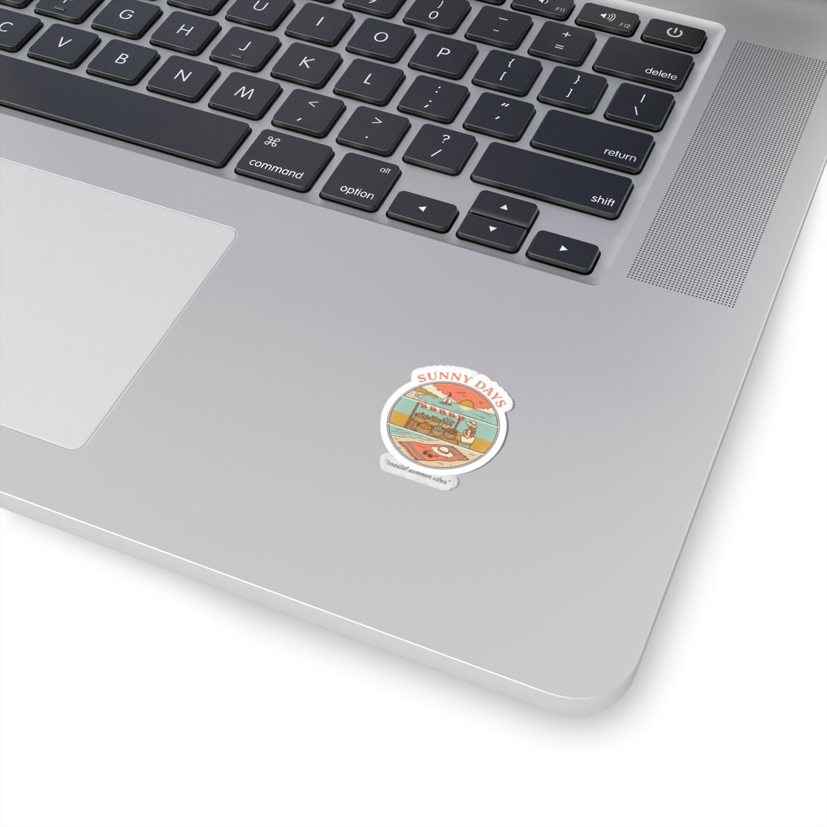 Sunny Days Coastal Market Sticker | summer aesthetic, pastel retro