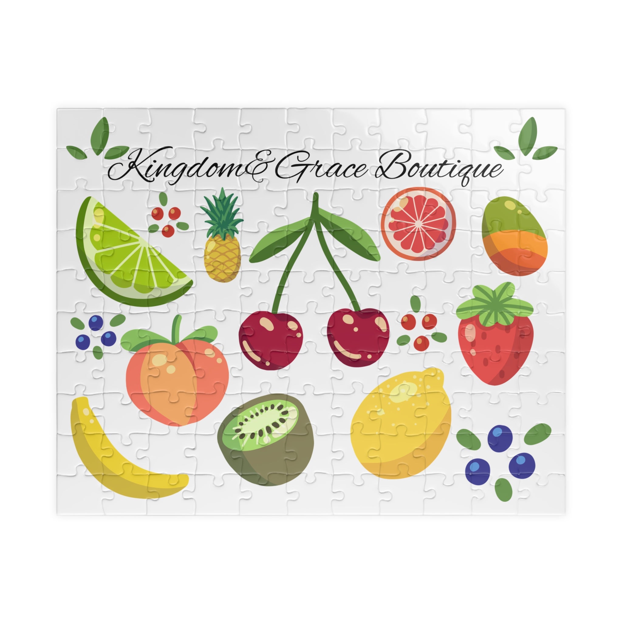 Fruit Pattern Jigsaw Puzzle — 110/252/520/1014-Piece Colorful Fruit Illustration Puzzle