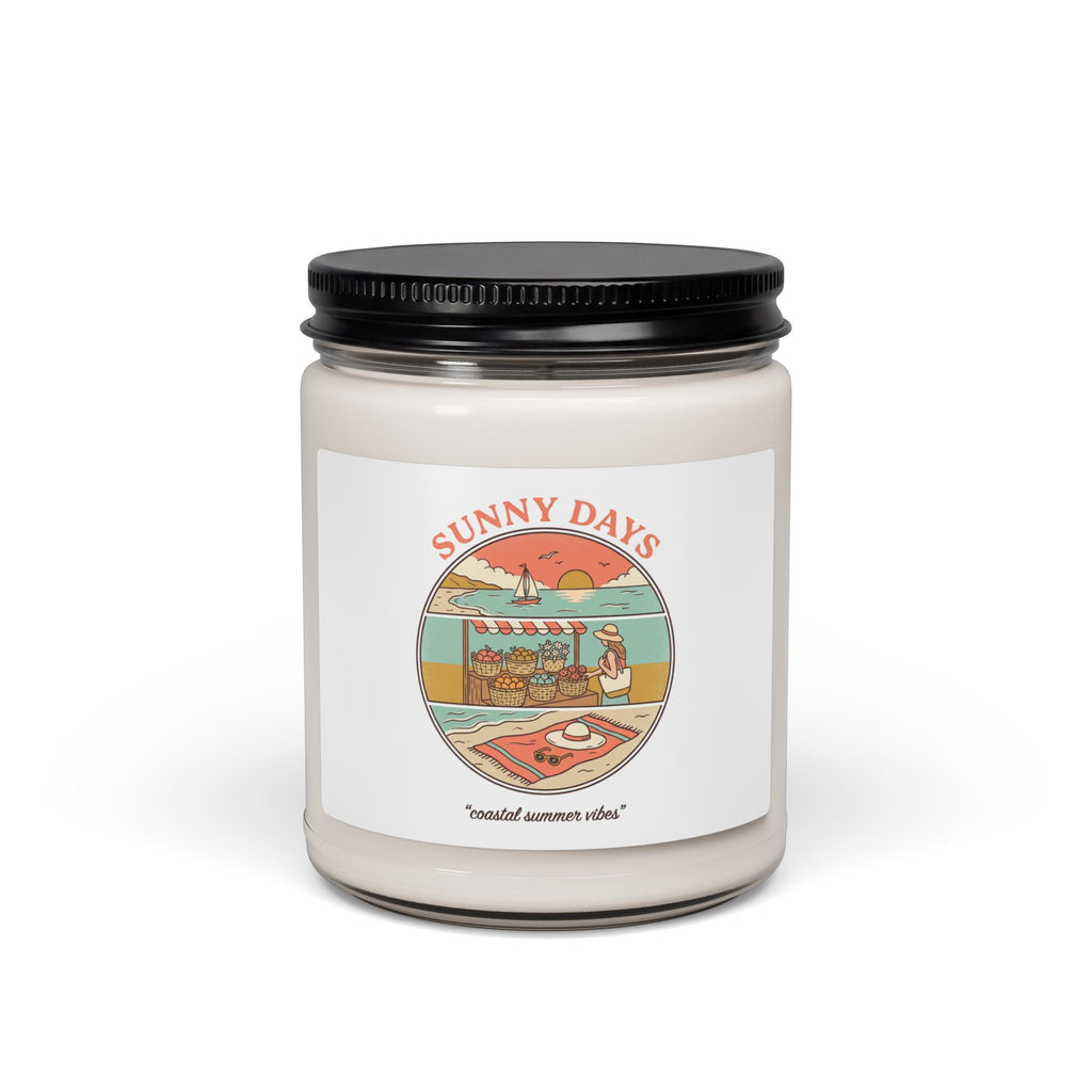 Sunny Days Candle, Summer Aesthetic Coastal Vibes, Retro Pastel Soy